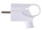 Вилка побутова e.plug.angle.005.16,з з/к, 16А, кутова, біла, з ручкою, E.NEXT
