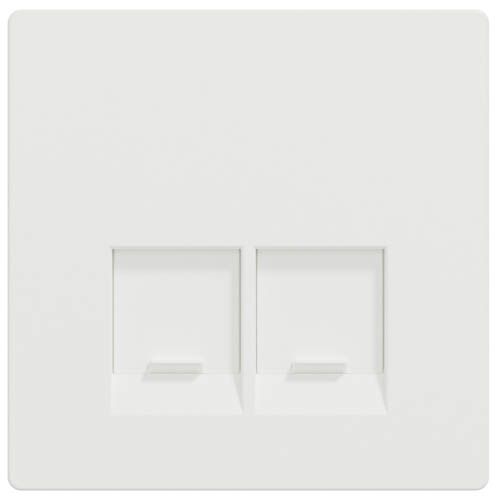 Накладка пилозахисна 2хRJ45 SysD матовий білий, Schneider Electric