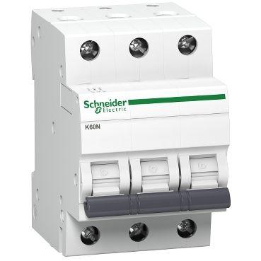 Автоматичний вимикач Acti9 K60N, 3P, 20A, хар-ка В, 6кА, Schneider Electric