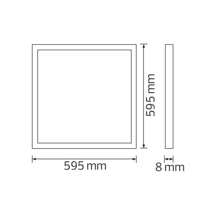 Панель вбудована LED 50W 3CCT 4200Lm 170-265V 595x595x8мм, біла, SUPERNOVA 3CCT, Horoz