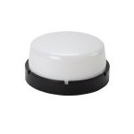 Світильник ERKA 1065 D.i.-Black-B настінно-стельовий з датчиком руху круглий чорний-білий E27 IP65