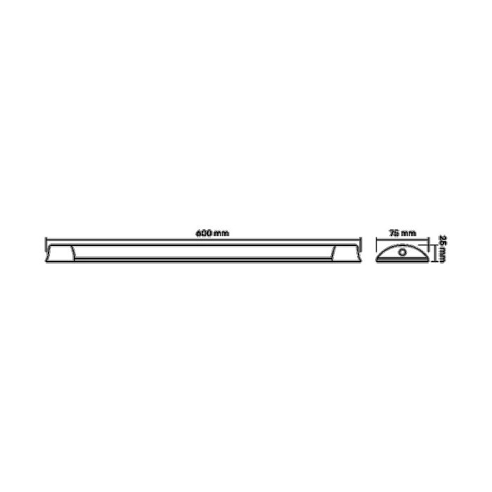 LED свiтильник лiнiйний TITANUM 18W 0.6М 6500K (TL-BN-18066)