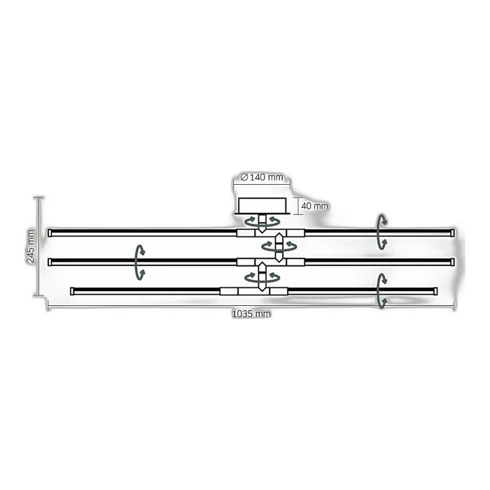 LED світильник стельовий VIDEX CLD013 40W 3000-4000-6000K White