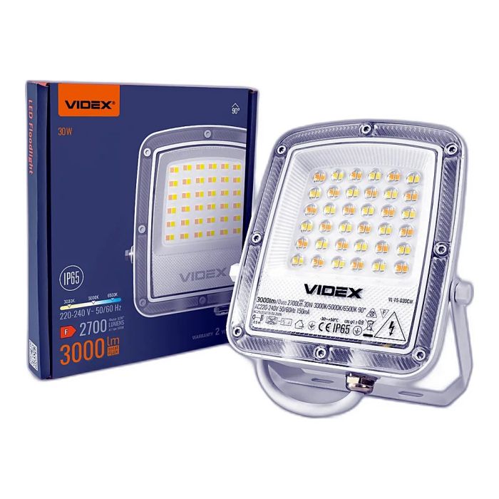 LED прожектор VIDEX F5 30W 3000-5000-6500K 230V White (VL-F5-030CW)