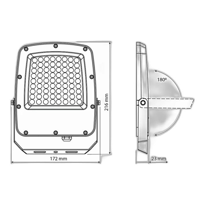 LED прожектор VIDEX F5 50W 3000-5000-6500K 230V White (VL-F5-050CW)