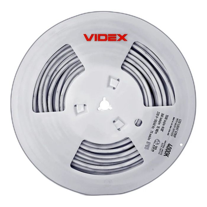 LED стрічка VIDEX 230V 15W/m 4000K IP65 VL-LST-CB65-22154-B20 (20м)