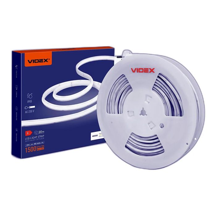 LED стрічка VIDEX 230V 15W/m 4000K IP65 VL-LST-CB65-22154-B20 (20м)