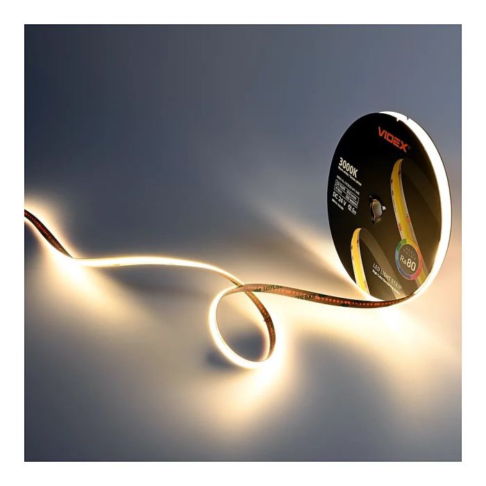 LED стрічка VIDEX COB DC24V 55W 5M 3000K Ra80 IP20 VL-LSTCB320-24113-B5)