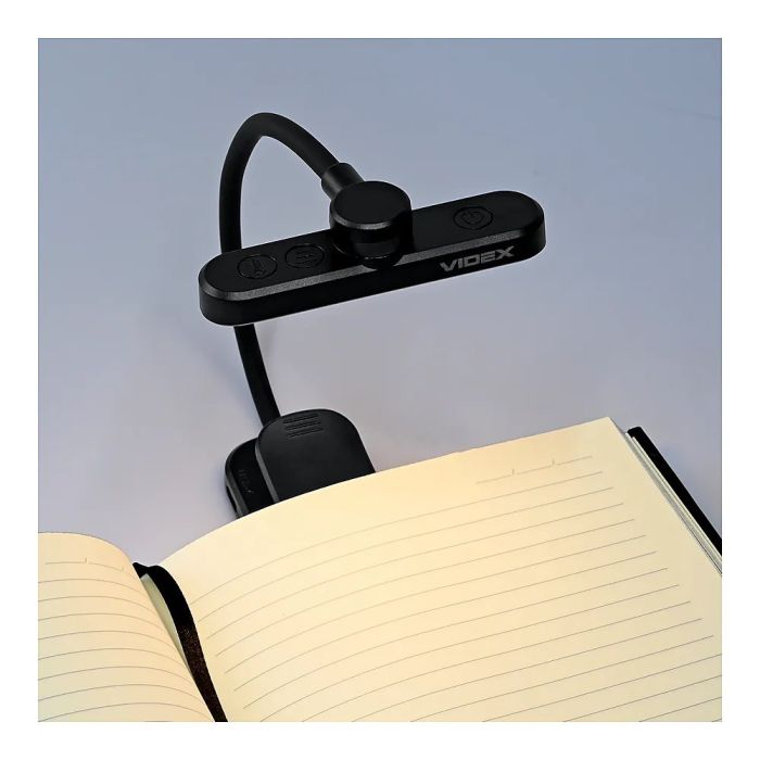 LED Світильник акумуляторний для читання VIDEX VL-NL134B Black