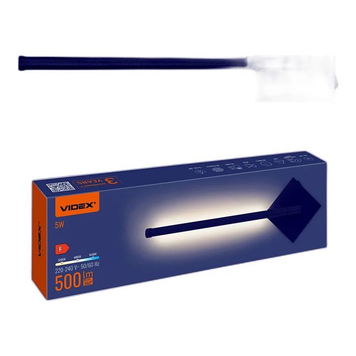 LED світильник настінний VIDEX WL041 5W 3000-4000-6000K Black