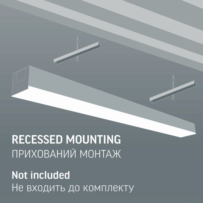 LED світильник лінійний BN03 30W 0.6М 5000K 220V Black, VIDEX