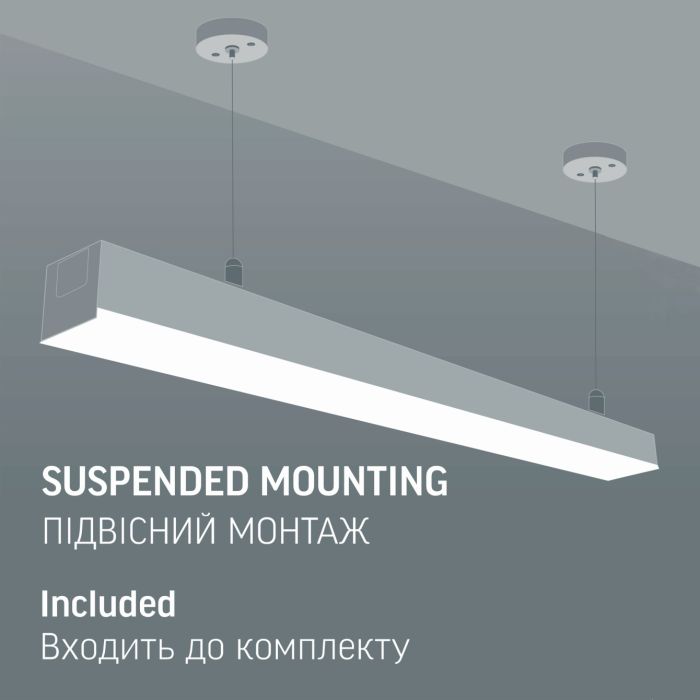 LED світильник лінійний BN03 50W 1.2М 5000K 220V Black, VIDEX