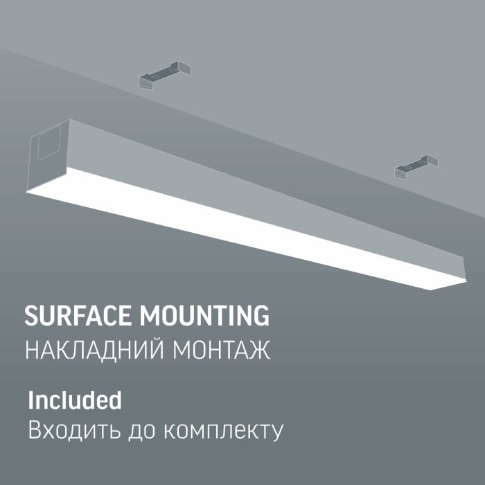 LED світильник лінійний BN03 50W 1.2М 5000K 220V Black, VIDEX