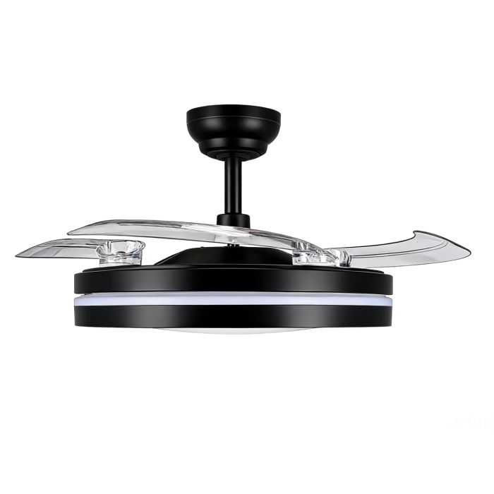 LED Світильник з вентилятором CLF06 60W 3000K-4200K-6000K Black, VIDEX
