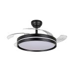 LED Світильник з вентилятором CLF06 60W 3000K-4200K-6000K Black, VIDEX