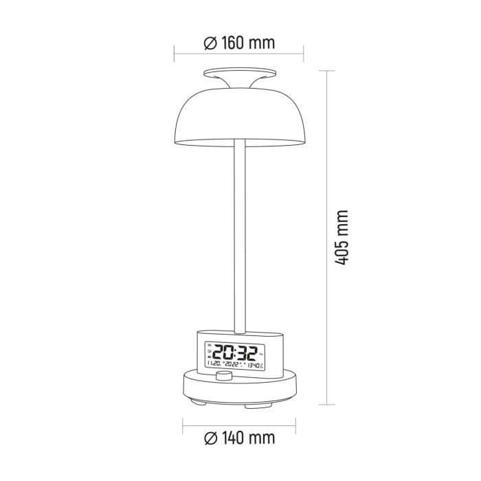 Лампа настiльна свiтлодiодна з акумулятором VL-TF24W 8W 4000K+RGB White, Videx
