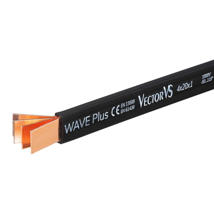 Гнучка мідна шина в ізоляції Vector VS WAVE PLUS 4x20x1, 402A, L2000mm