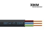 Кабель силовий ВВГ-Пнг 3x1,5 плаский чорний, ЗЗКМ