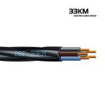 Кабель силовий ВВГ 5x2,5 круглий чорний, ЗЗКМ